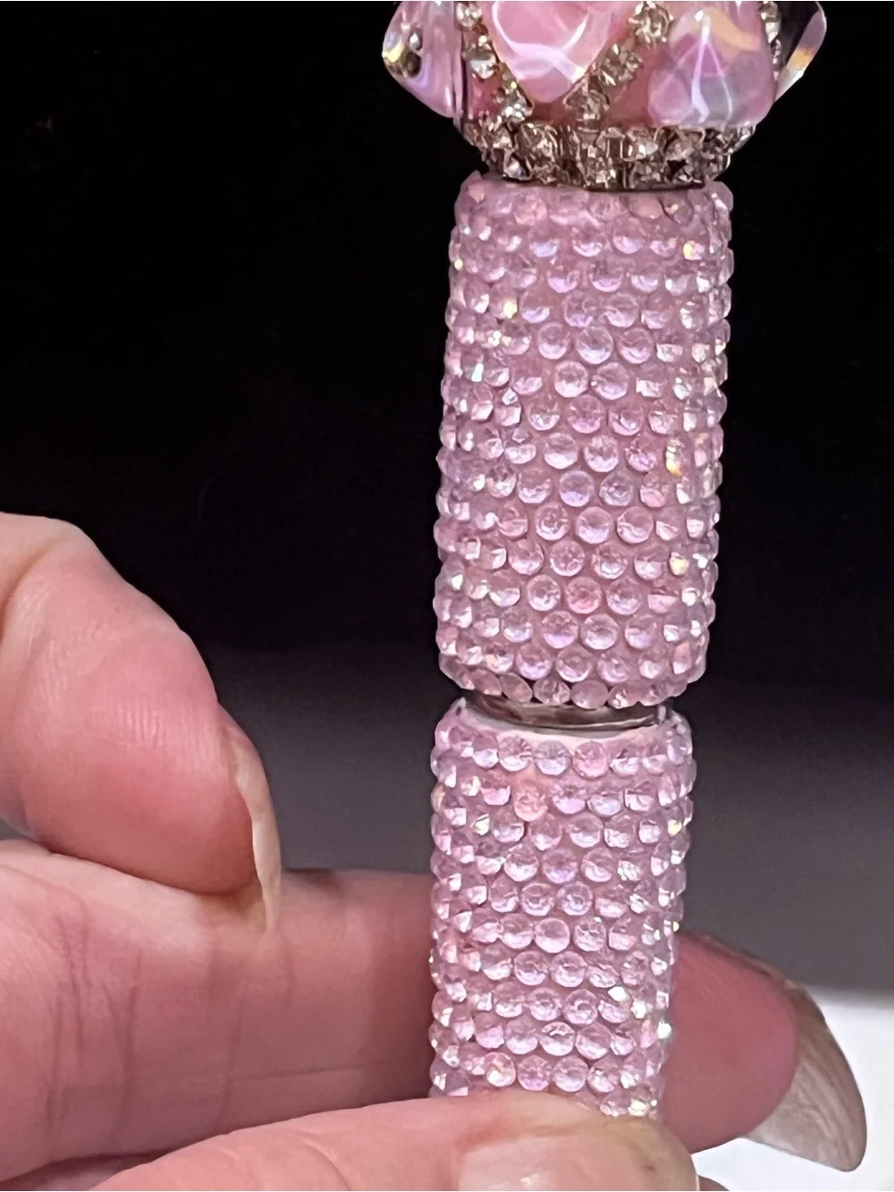 Rare Designer inspired silicone purse focal fancy beaded pen